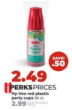 Hy-Vee Hy-Vee red plastic party cups offer