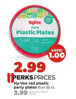 Hy-Vee Hy-Vee red plastic party plates offer