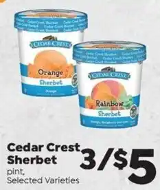 Sentry Cedar Crest Sherbet offer