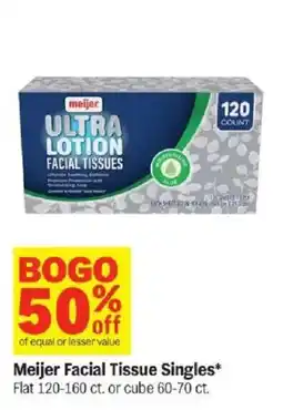 Meijer Meijer Facial Tissue Singles offer