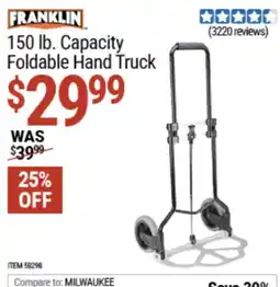 Harbor Freight Tools Franklin foldable hand truck offer