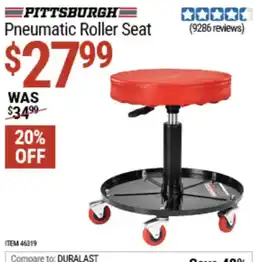 Harbor Freight Tools Pittsburgh pneumatic roller seat offer