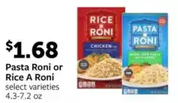 Fareway Pasta Roni or Rice A Roni offer