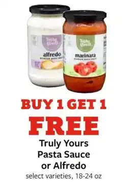 Fareway Truly Yours Pasta Sauce or Alfredo offer