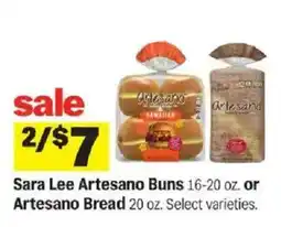 Meijer Sara Lee Artesano Buns or Artesano Bread offer