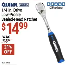 Harbor Freight Tools Quinn low-profile sealed-head ratchet offer