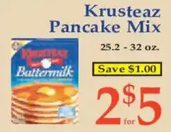 Market Basket Krusteaz pancake mix offer