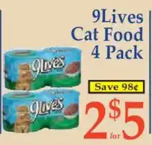 Market Basket 9lives cat food offer