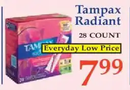 Market Basket Tampax Radiant offer