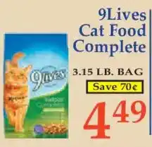 Market Basket 9lives cat food complete offer