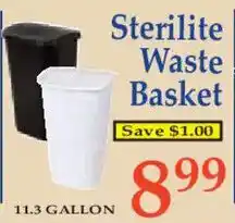 Market Basket Sterilite waste basket offer