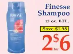 Market Basket Finesse Shampoo offer