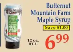 Market Basket Butternut Mountain Farm Maple Syrup offer