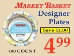 Market Basket Market Basket designer plates offer