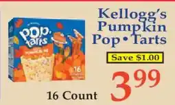 Market Basket Kellogg's pumpkin pop tarts offer