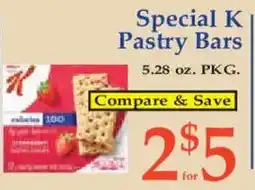 Market Basket Special K Pastry Bars offer