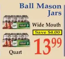 Market Basket Ball Mason Jars offer