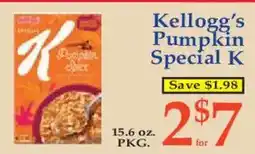 Market Basket Kellogg's Pumpkin Special K offer