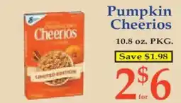 Market Basket Pumpkin Cheerios offer