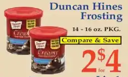 Market Basket Duncan Hines Frosting offer