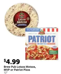 Fareway Brew Pub Lotzza Motzza, MVP or Patriot Pizza offer