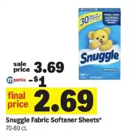 Meijer Snuggle Fabric Softener Sheets offer