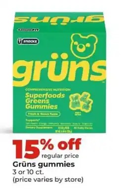 Hy-Vee Grüns gummies offer