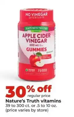 Hy-Vee Nature's Truth vitamins offer