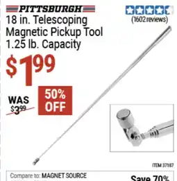Harbor Freight Tools Pittsburgh 18 in. Telescoping Magnetic Pickup Tool offer