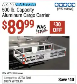Harbor Freight Tools Haulmaster aluminum cargo carrier offer