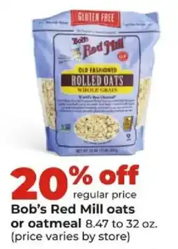 Hy-Vee Bob's Red Mill oats or oatmeal offer