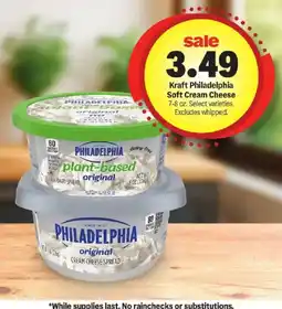 Meijer Kraft Philadelphia soft cream cheese offer