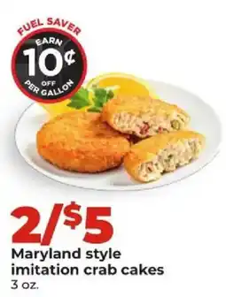 Hy-Vee Maryland style imitation crab cakes offer