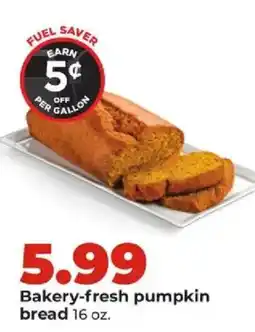 Hy-Vee Bakery-fresh pumpkin bread offer