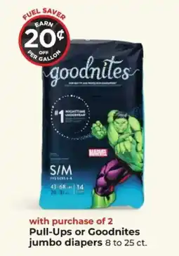 Hy-Vee Goodnites jumbo diapers offer