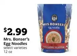 Fareway Mrs. Bonser's Egg Noodles offer