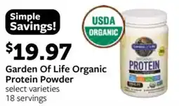 Fareway Garden Of Life Organic Protein Powder offer