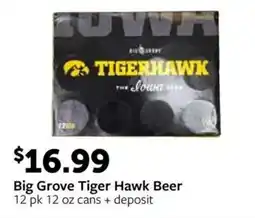 Fareway Big Grove Tiger Hawk Beer offer