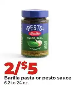 Hy-Vee Barilla pasta or pesto sauce offer