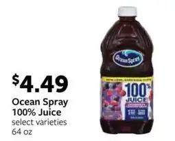 Fareway Ocean Spray 100% Juice offer