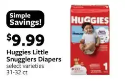 Fareway Huggies Little Snugglers Diapers offer