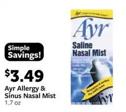 Fareway Ayr Allergy & Sinus Nasal Mist offer