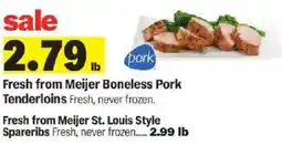 Meijer Fresh from Meijer Boneless Pork Tenderloins offer