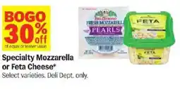 Meijer Specialty Mozzarella or Feta Cheese offer