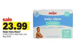 Meijer Meijer baby wipes offer