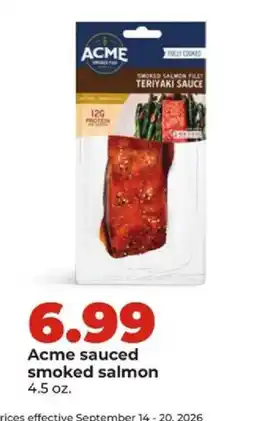 Hy-Vee Acme sauced smoked salmon offer