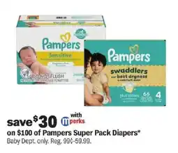 Meijer Pampers Super Pack Diapers offer