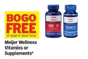 Meijer Meijer Wellness Vitamins or Supplements offer