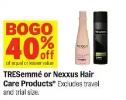 Meijer TRESemmé or Nexxus Hair Care Products offer