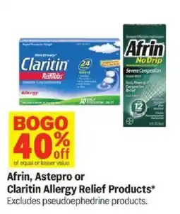 Meijer Afrin, Astepro or Claritin Allergy Relief Products offer